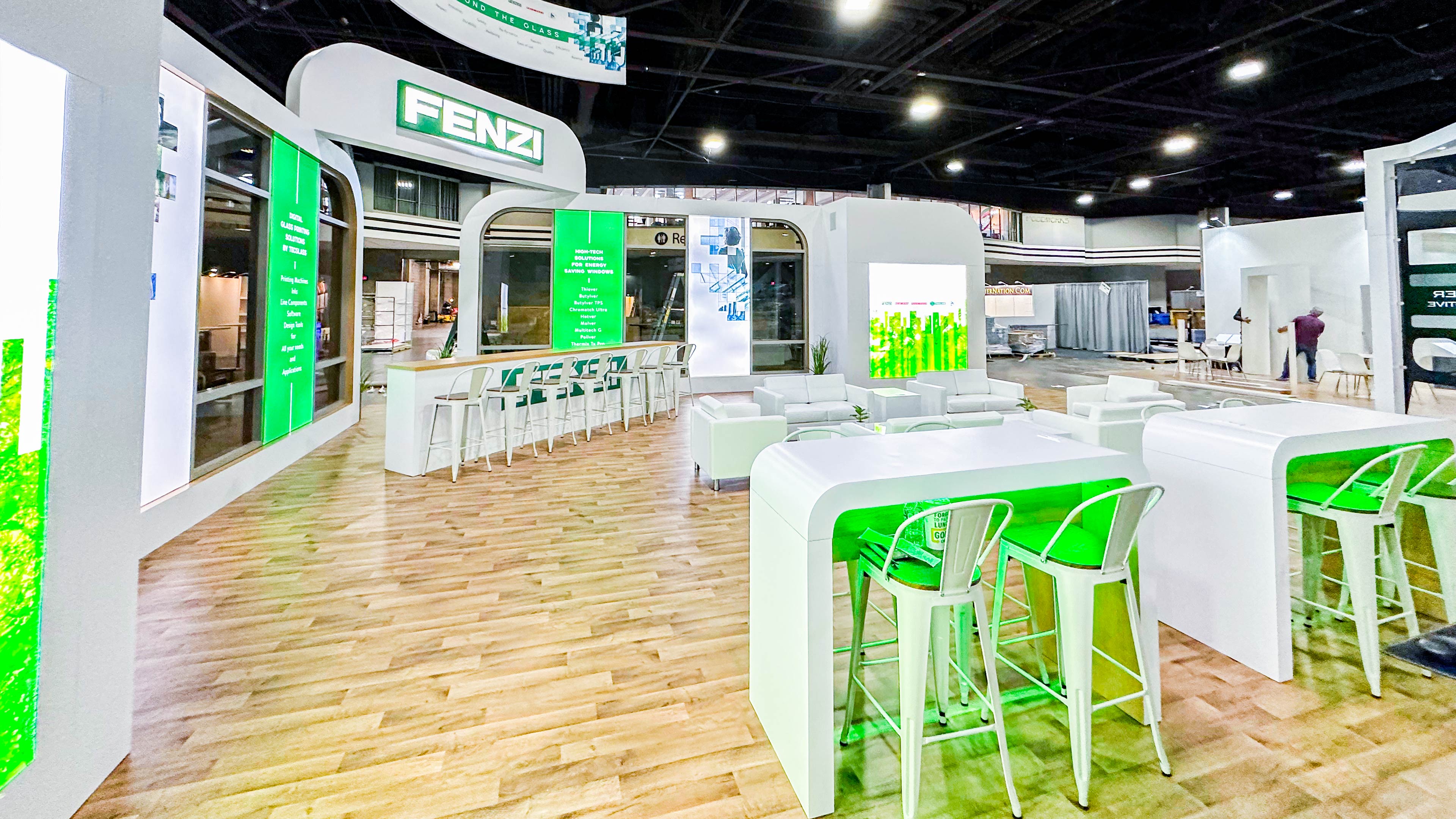 Custom 40 x 60 Island Trade Show Booth design and build by exhibiTeam FENZI